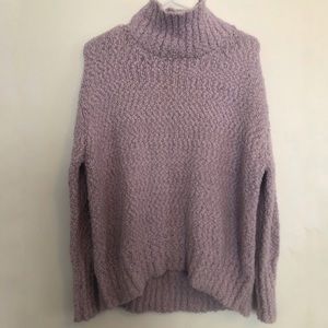 Soft Lavender Turtleneck Sweater